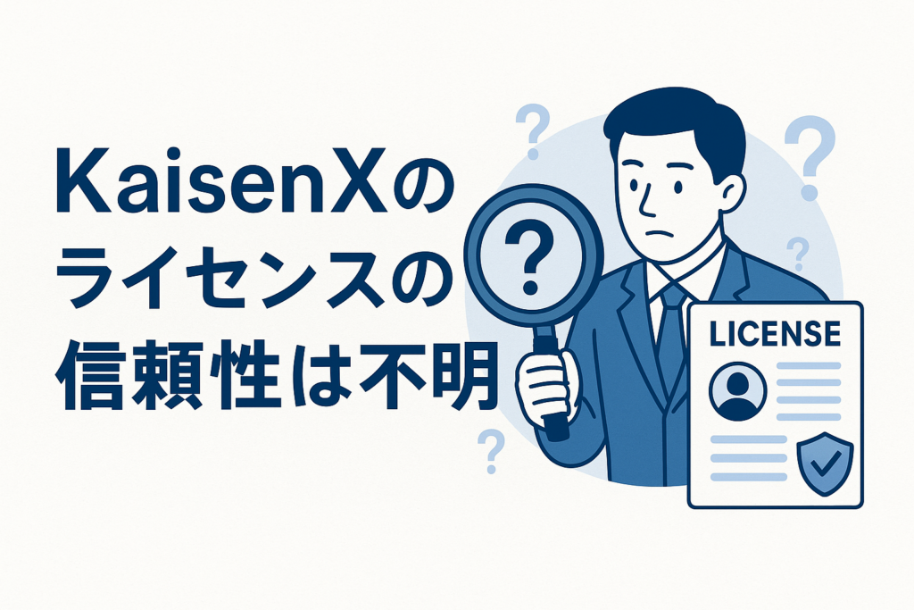 KaisenXのライセンスの信頼性は不明