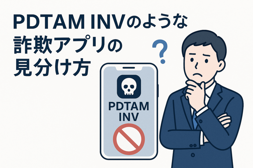 PDTAM INVのような詐欺アプリの見分け方