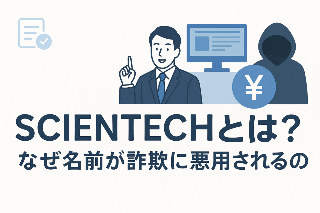 SCIENTECHとは？なぜ名前が詐欺に悪用されるのか