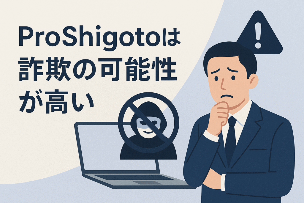ProShigotoは詐欺の可能性が高い