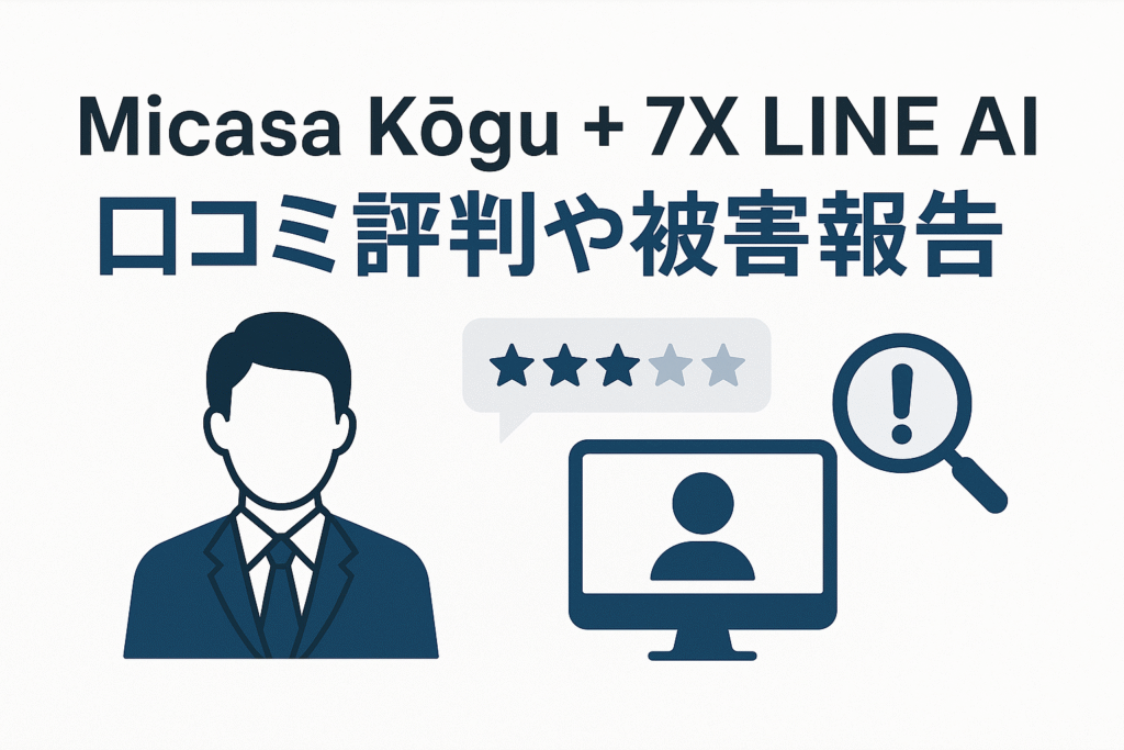 Micasa Kōgu + 7X LINE AIの口コミ評判や被害報告