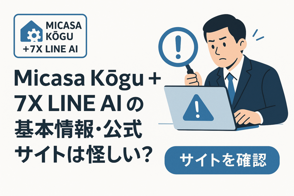 Micasa Kōgu + 7X LINE AIの基本情報・公式サイトは怪しい?サイトを確認