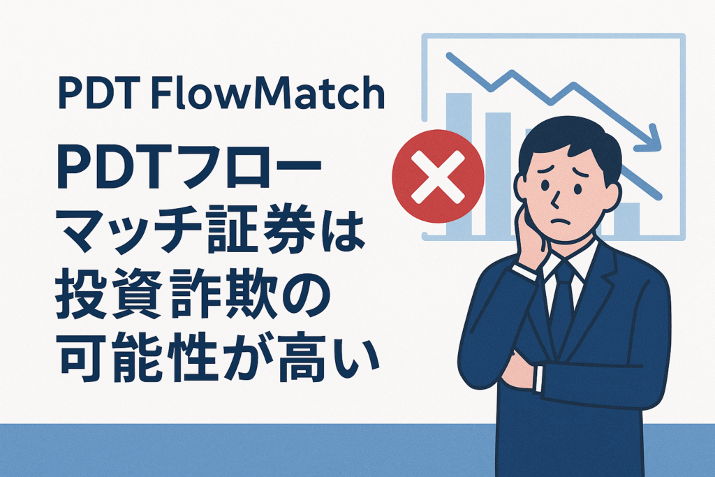 PDT FlowMatch(PDTフローマッチ証券)は投資詐欺の可能性が高い