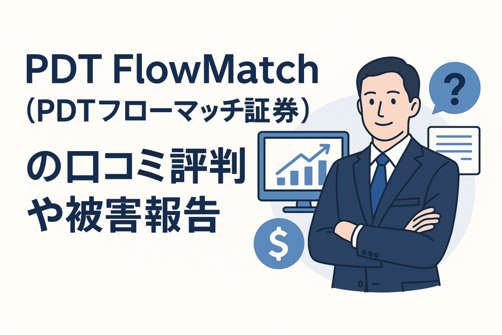 PDT FlowMatch(PDTフローマッチ証券)の口コミ評判や被害報告