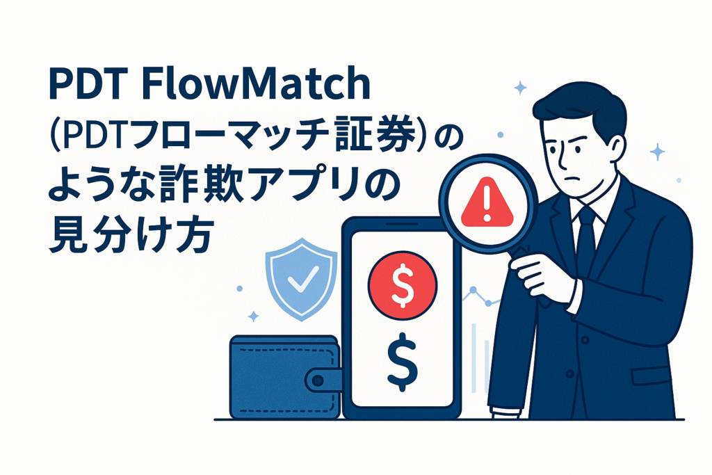 PDT FlowMatch(PDTフローマッチ証券)のような詐欺アプリの見分け方