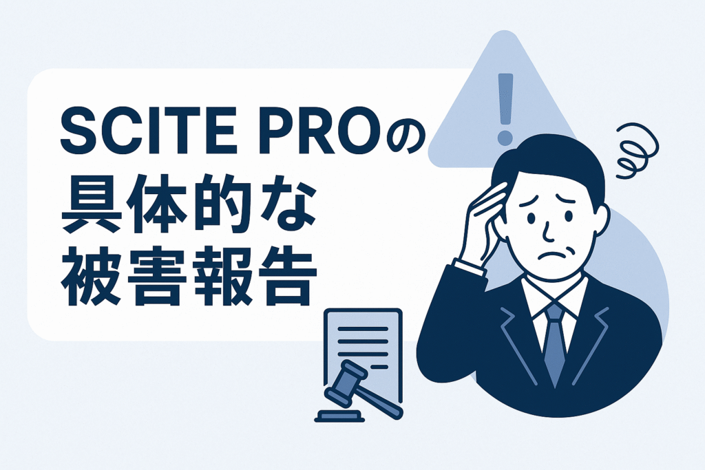 SCITE PROの具体的な被害報告