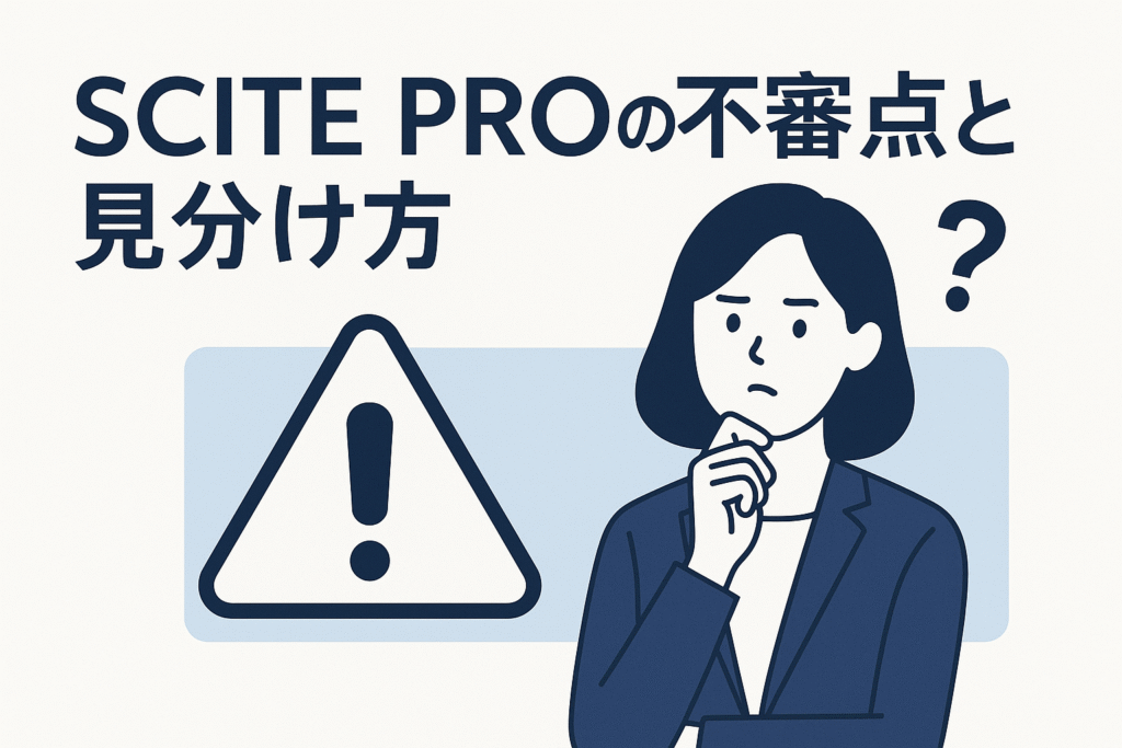 SCITE PROの不審点と見分け方