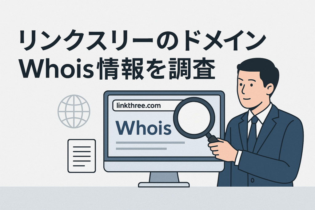 リンクスリーのドメインwhois情報を調査