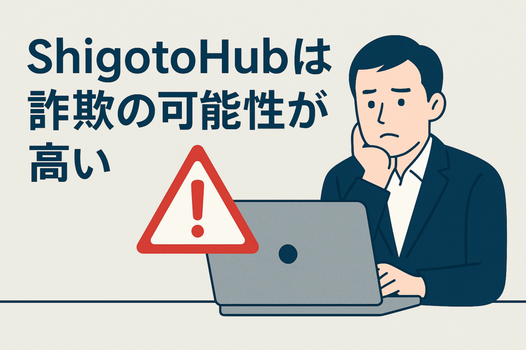 ShigotoHubは詐欺の可能性が高い