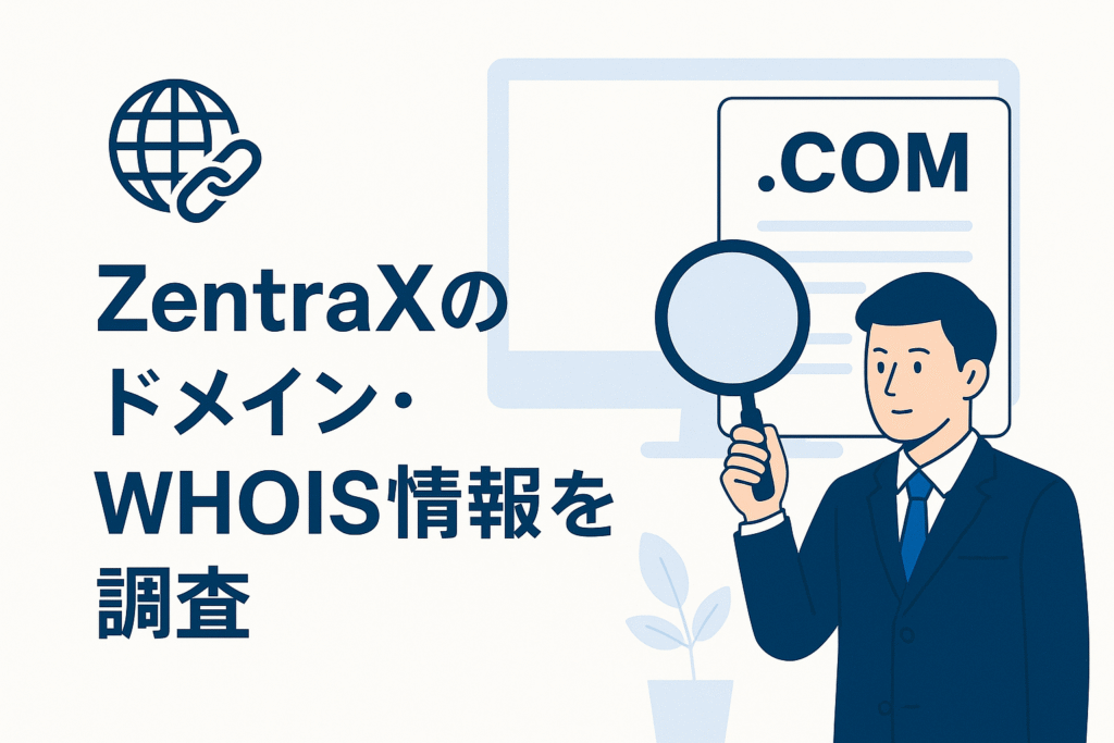 ZentraXのドメインwhois情報を調査