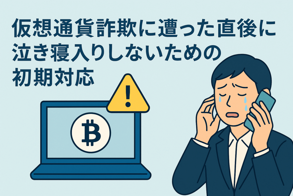 仮想通貨詐欺に遭った直後に泣き寝入りしないための初期対応