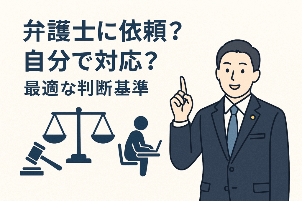 弁護士に依頼？自分で対応？最適な判断基準