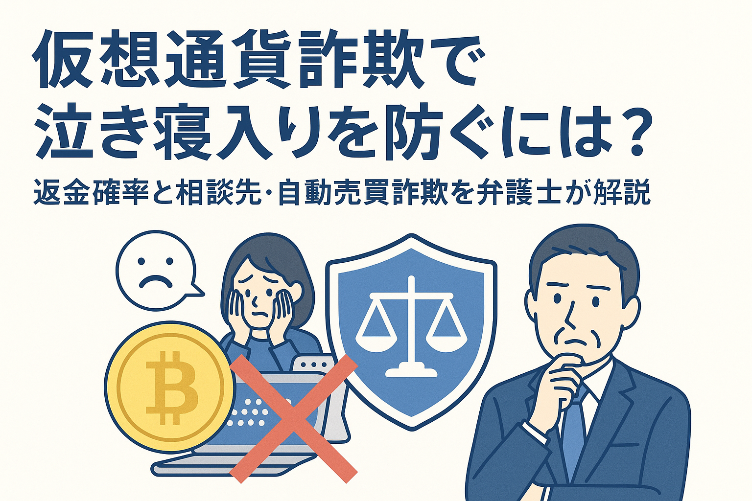 仮想通貨詐欺で泣き寝入りを防ぐには？返金確率と相談先・自動売買詐欺を弁護士が解説