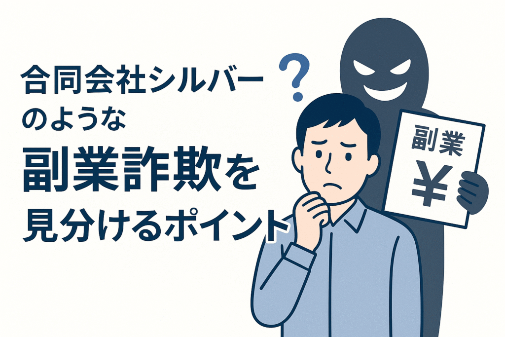 合同会社シルバーのような副業詐欺を見分けるポイント