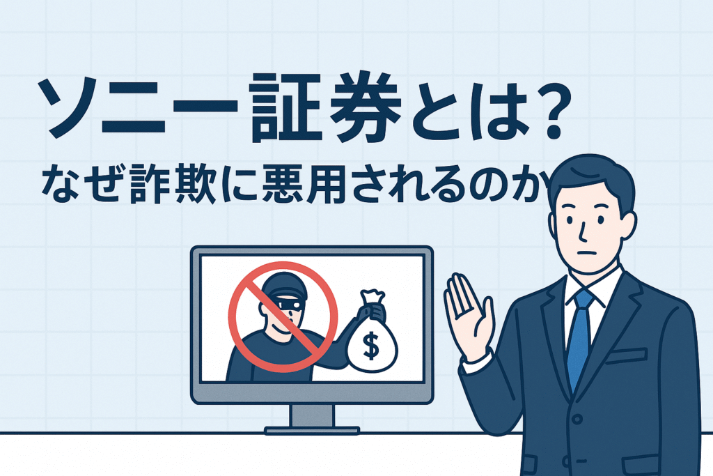 ソニー証券とは？なぜ詐欺に悪用されるのか