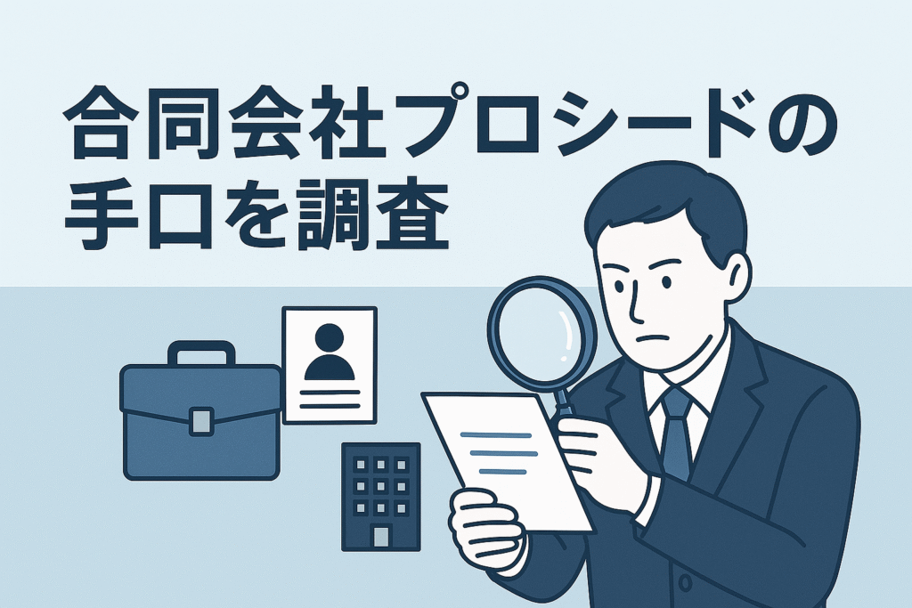 合同会社プロシードの手口を調査