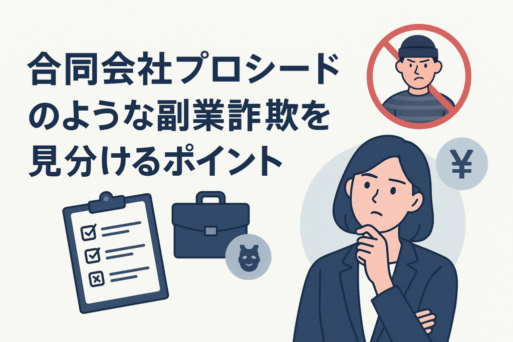 合同会社プロシードのような副業詐欺を見分けるポイント