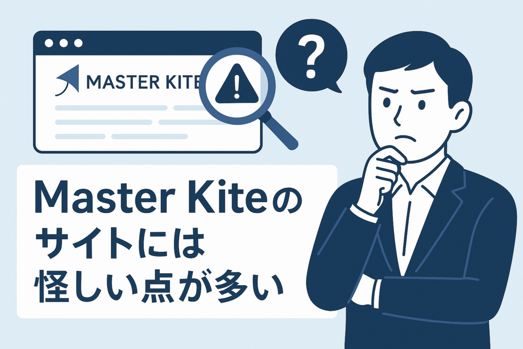 Master Kiteのサイトには怪しい点が多い