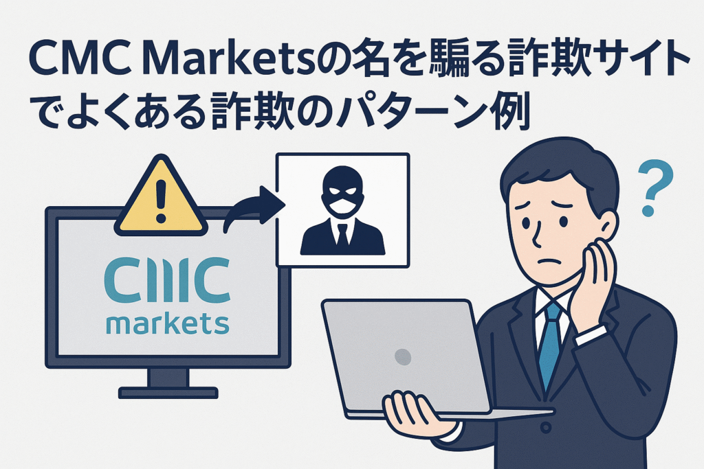 CMC Marketsの名を騙る詐欺サイトでよくある詐欺のパターン例