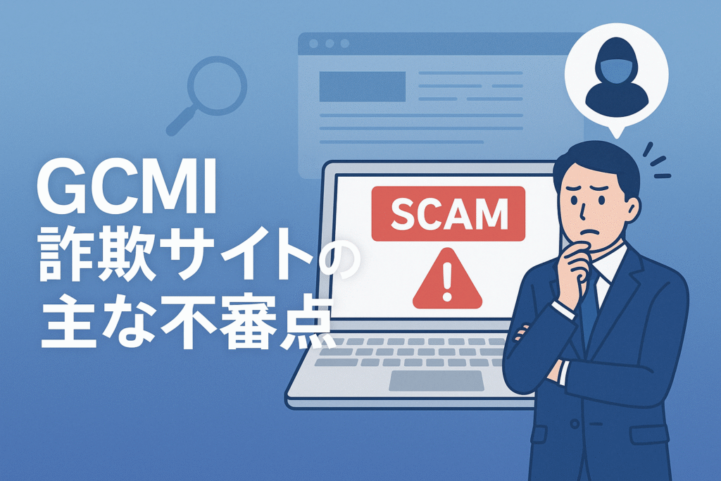 GCMI詐欺サイトの主な不審点