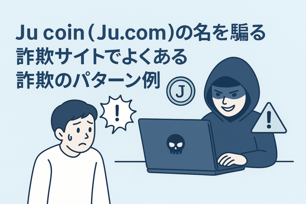 Ju coin(Ju.com)の名を騙る詐欺サイトでよくある詐欺のパターン例