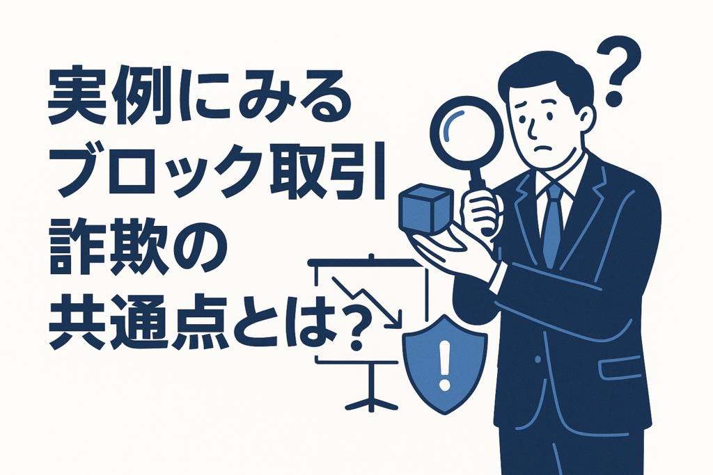 実例にみるブロック取引詐欺の共通点とは？