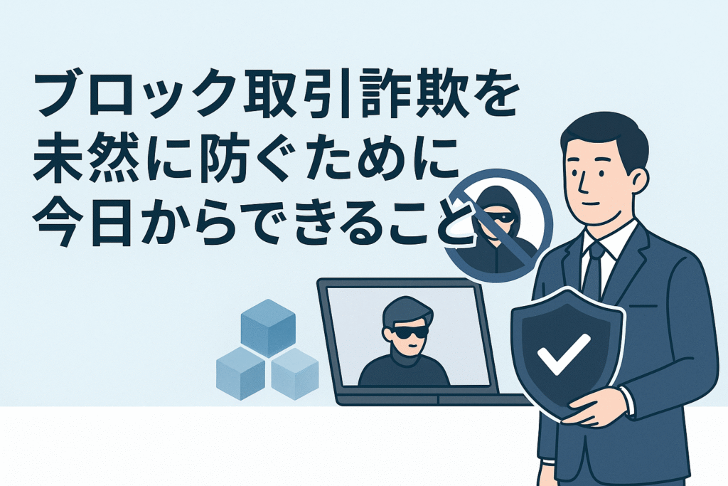 ブロック取引詐欺を未然に防ぐために今日からできること