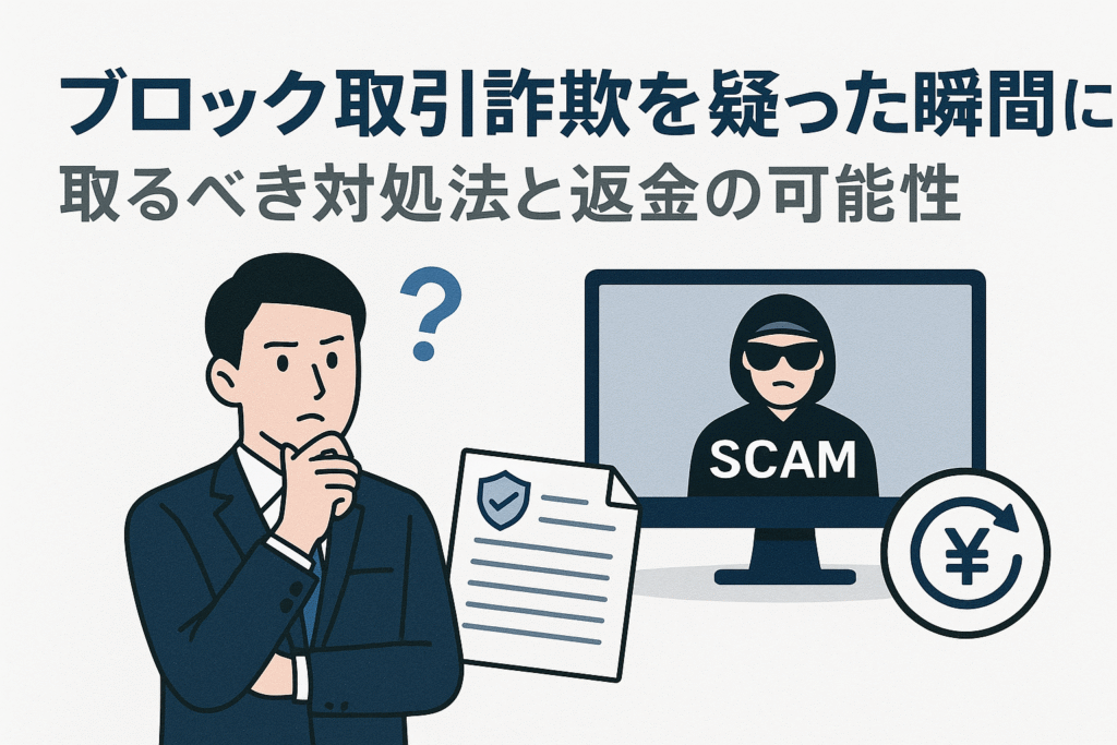 ブロック取引詐欺を疑った瞬間に取るべき対処法と返金の可能性