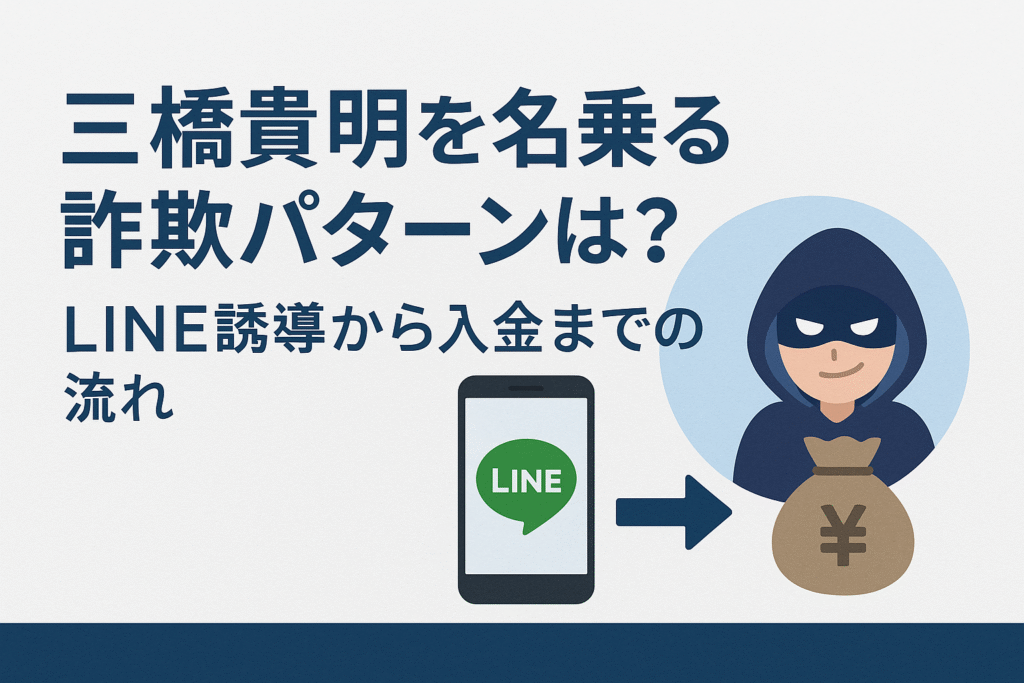 三橋貴明を名乗る詐欺パターンは？LINE誘導から入金までの流れ