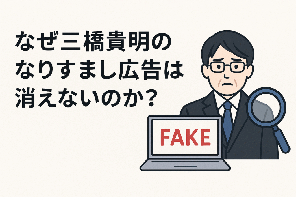 なぜ三橋貴明のなりすまし広告は消えないのか？