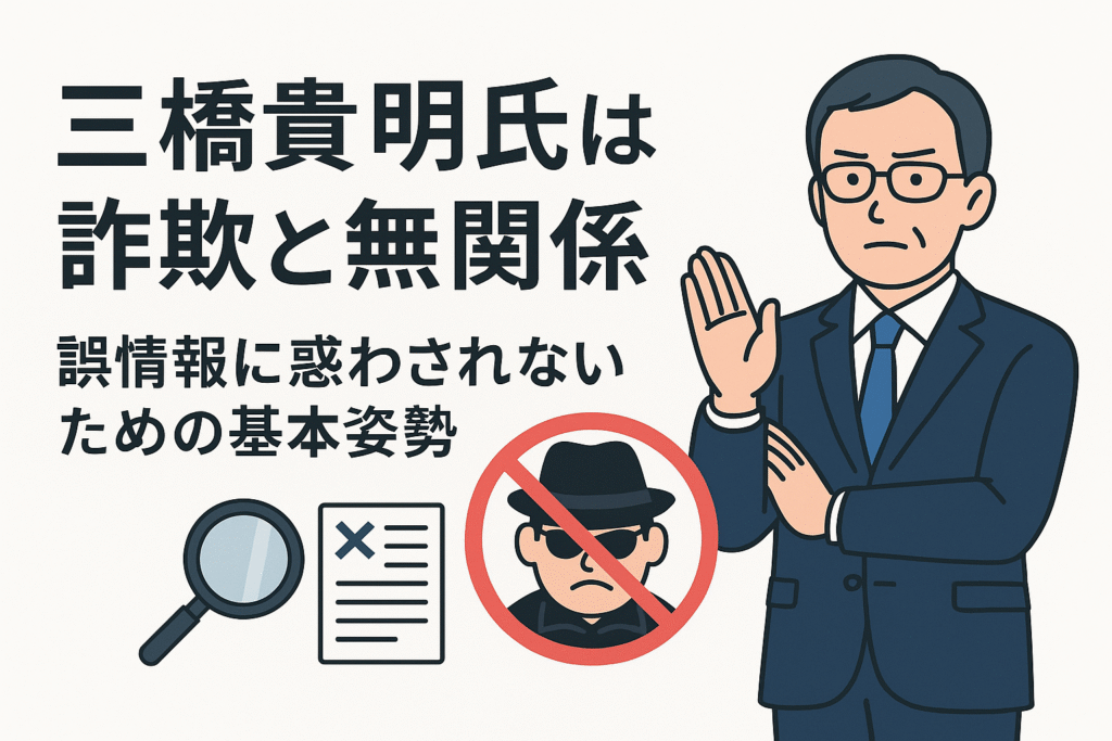三橋貴明氏は詐欺と無関係。誤情報に惑わされないための基本姿勢
