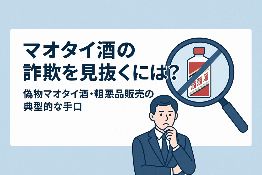 マオタイ酒の詐欺を見抜くには？偽物マオタイ酒・粗悪品販売の典型的な手口