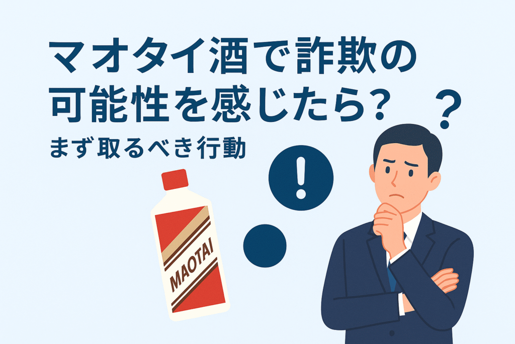 マオタイ酒で詐欺の可能性を感じたら？まず取るべき行動