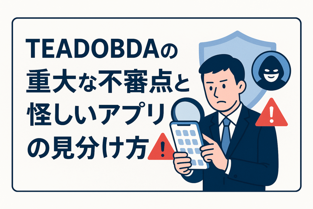 TEADOBDAの重大な不審点と怪しいアプリの見分け方