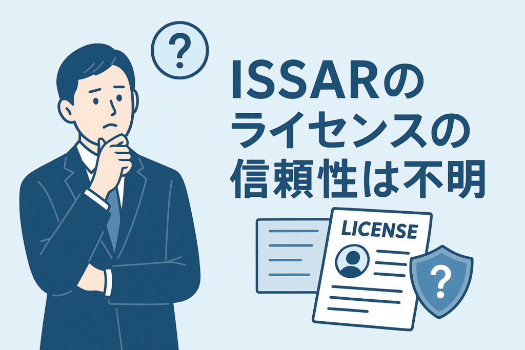 issarのライセンスの信頼性は不明
