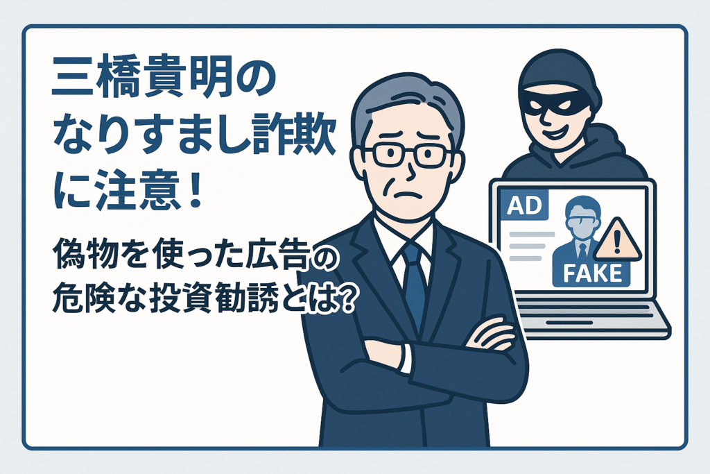 三橋貴明のなりすまし詐欺に注意！偽物を使った広告の危険な投資勧誘とは？