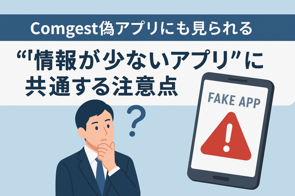 Comgest偽アプリにも見られる“情報が少ないアプリ”に共通する注意点