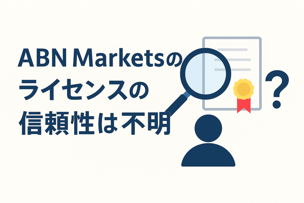 ABN Marketsのライセンスの信頼性は不明