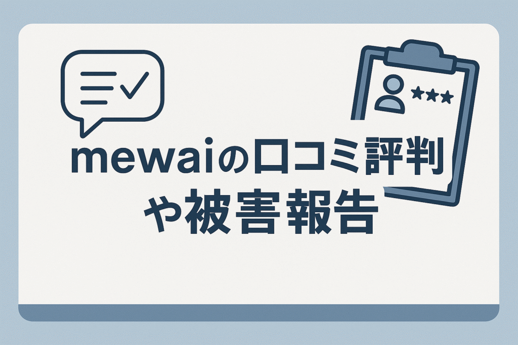 mewaiの口コミ評判や被害報告