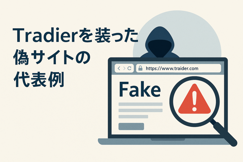 Tradierを装った偽サイトの代表例