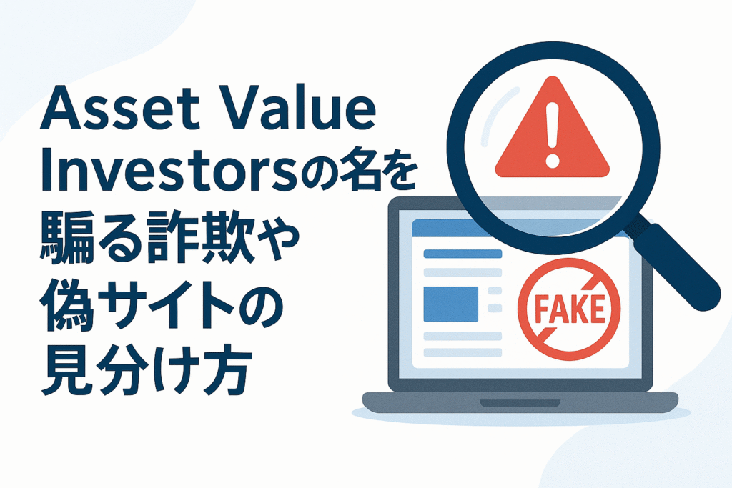 Asset Value Investorsの名を騙る詐欺や偽サイトの見分け方