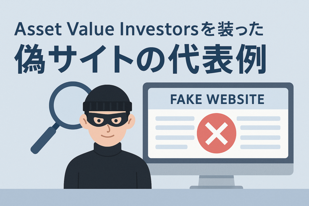 Asset Value Investorsを装った偽サイトの代表例