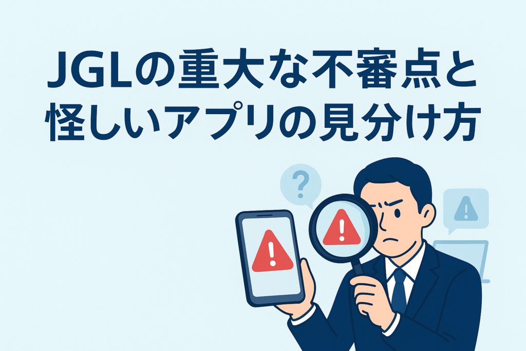 JGLの重大な不審点と怪しいアプリの見分け方