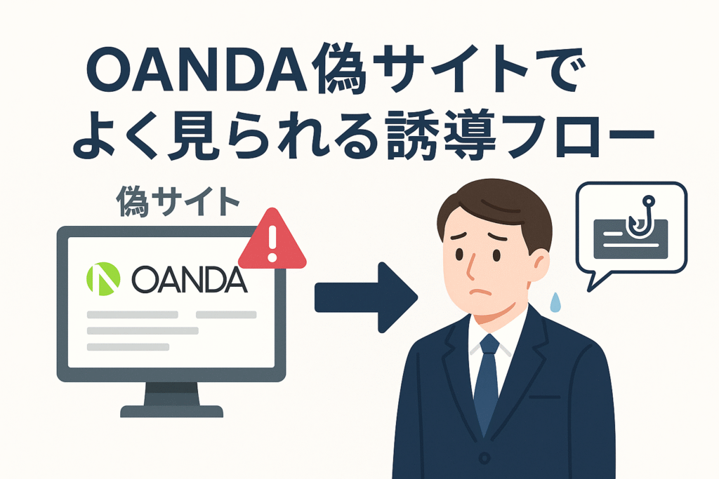 OANDA偽サイトでよく見られる誘導フロー