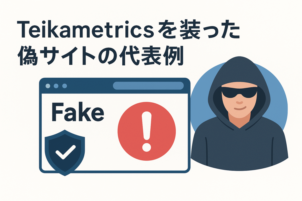Teikametricsを装った偽サイトの代表例