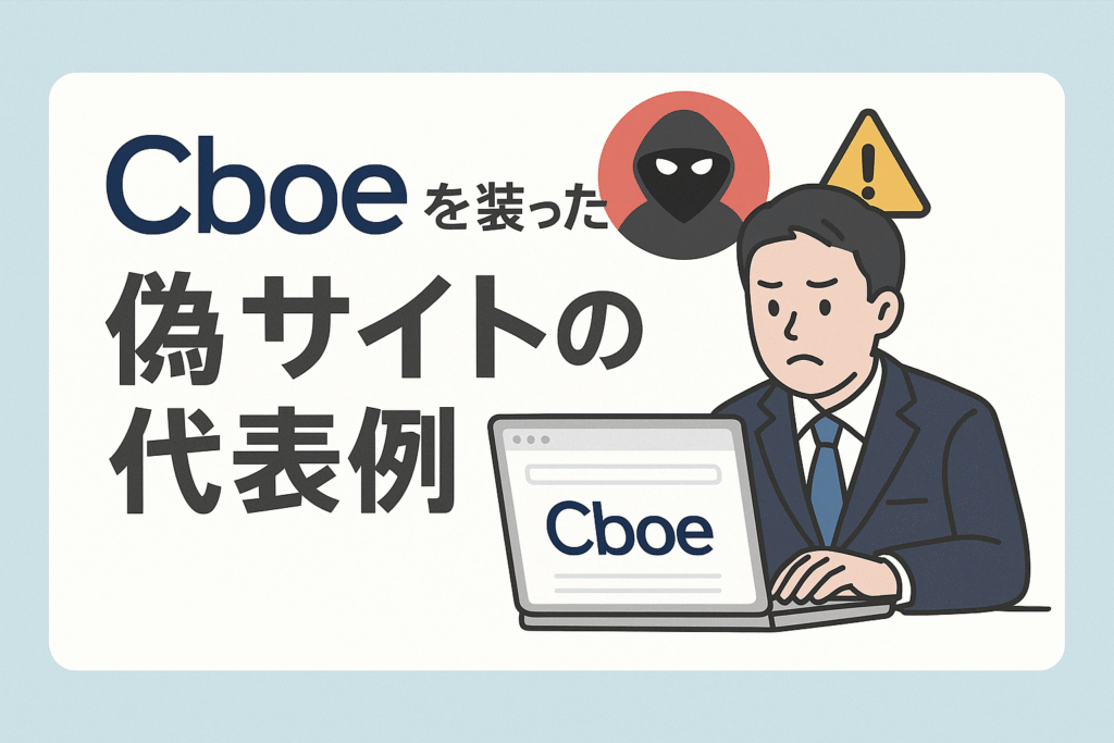 Cboeを装った偽サイトの代表例