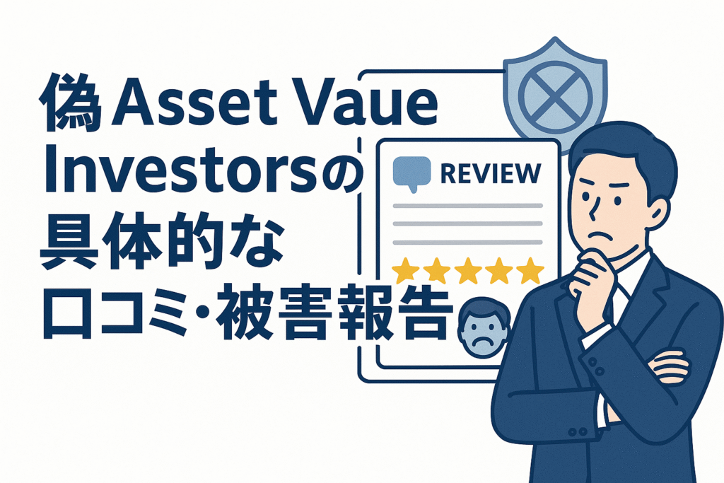 偽Asset Value Investorsの具体的な口コミ・被害報告
