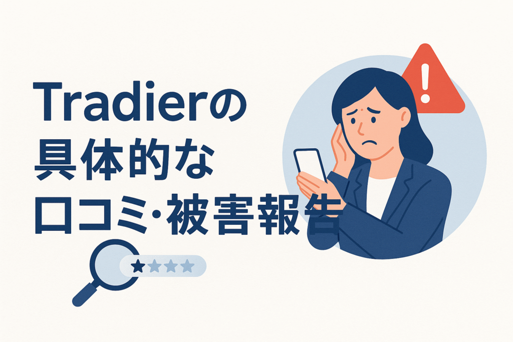 Tradierの具体的な口コミ・被害報告