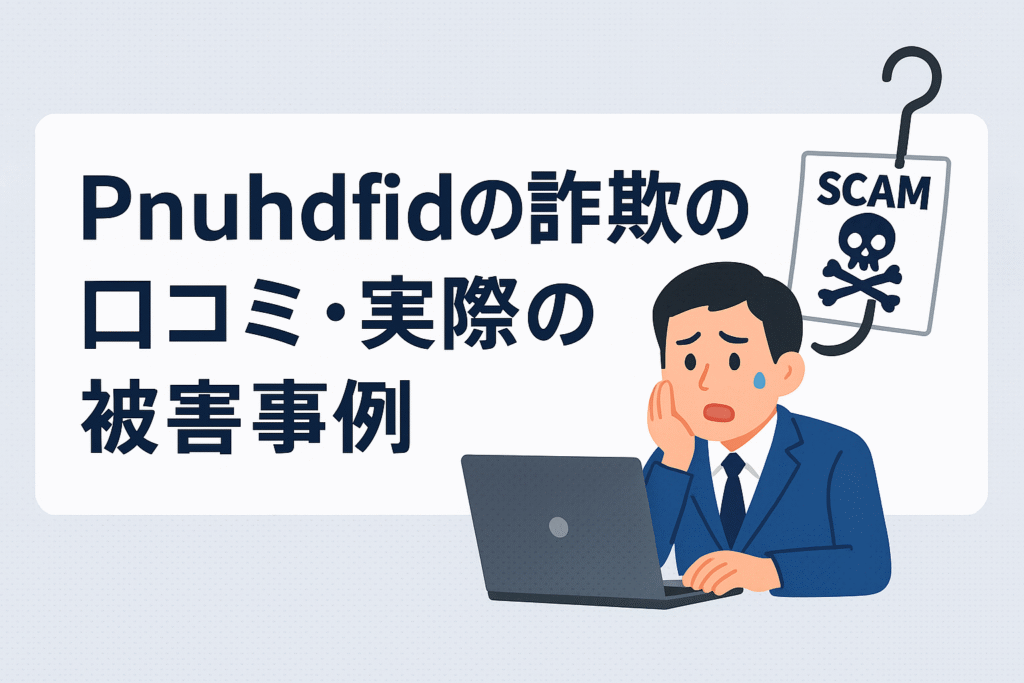 Pnuhdfidの詐欺の口コミ・実際の被害事例