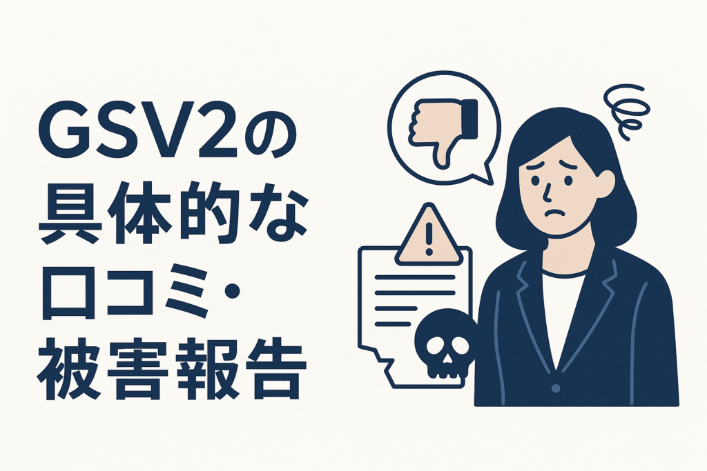 GSV2の具体的な口コミ・被害報告
